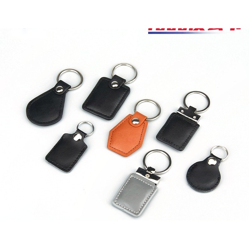 Custom PU Leather RFID Keyfob Card — Attendance & Elevator Access
