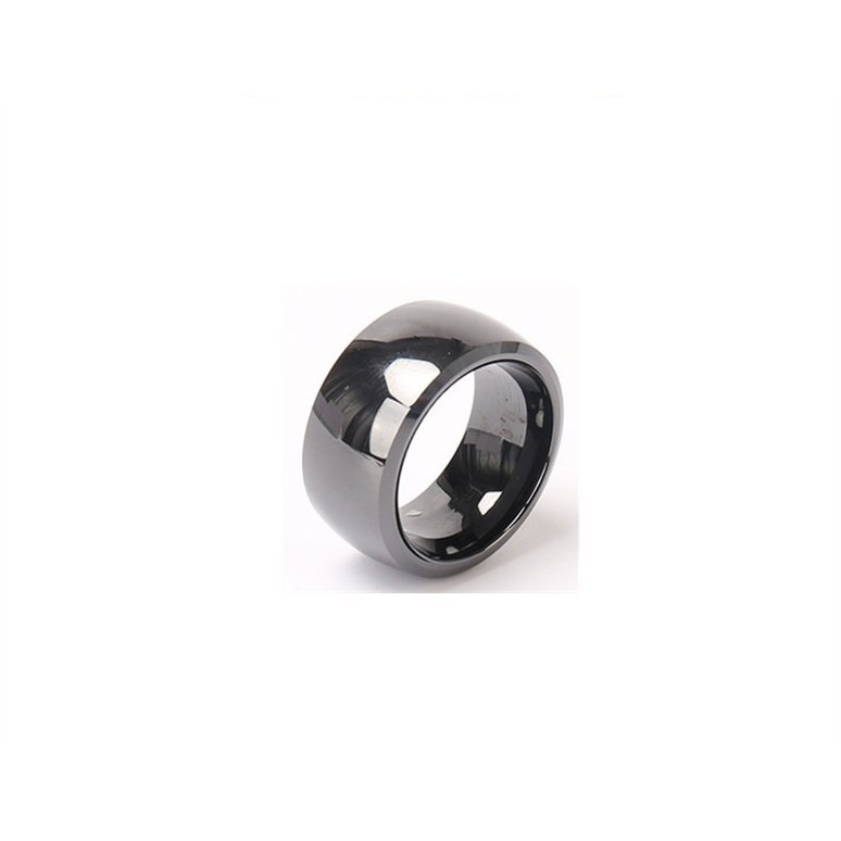 Black Ceramic RFID Smart Ring — Waterproof Wearable Access